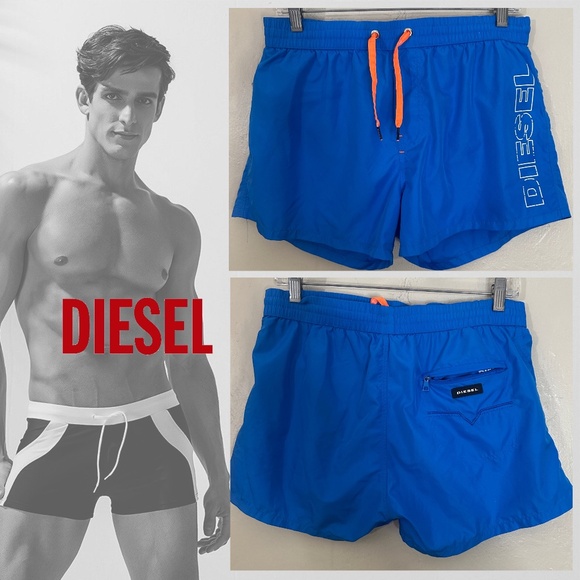 Diesel Swim Trunks Medium Gently worn 30-36" waist 3" inseam Elastic waist - Picture 1 of 5